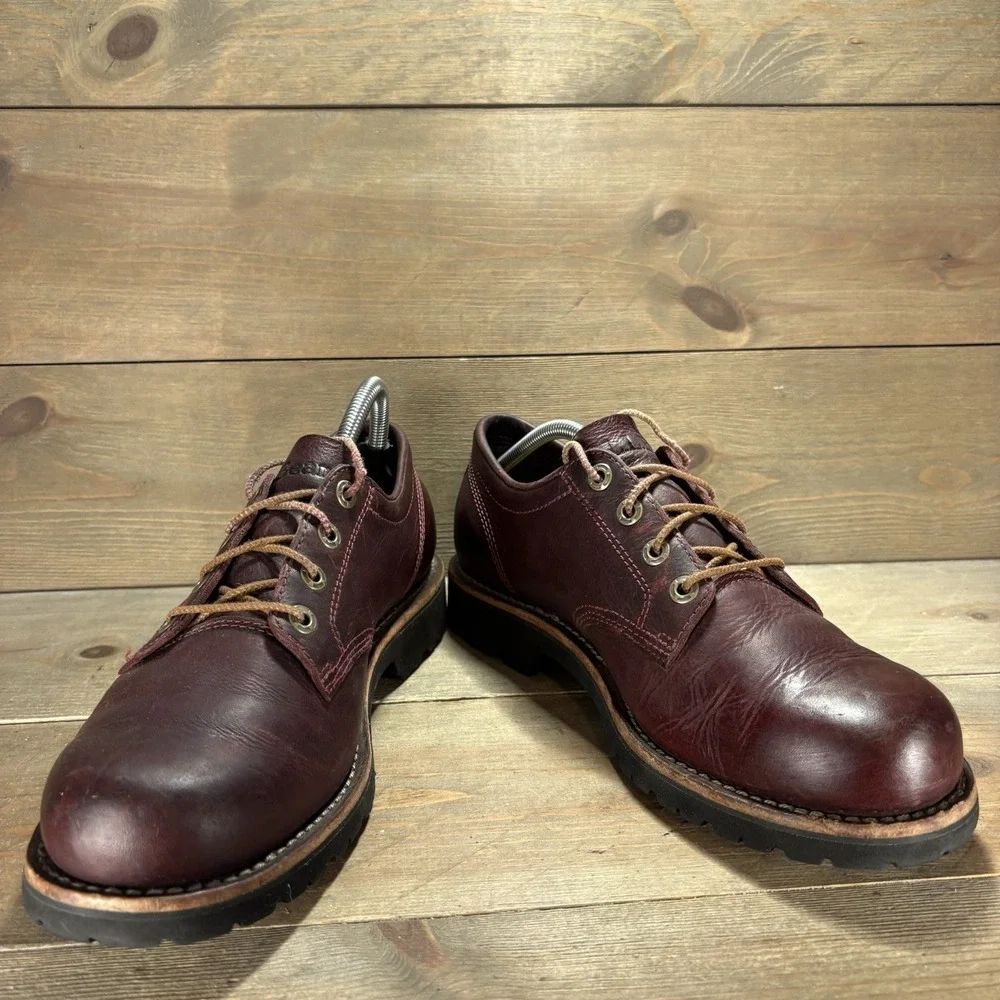 ll bean katahdin iron works mens size 8 shoes red leather work oxfords